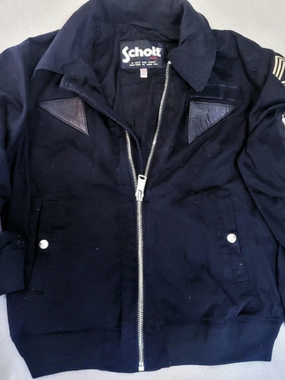 Schott Military Flight Jacket in Blue Like New
